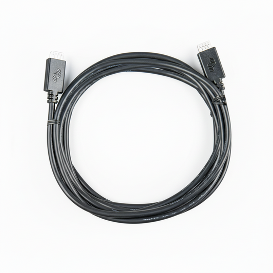 Cavo di interfaccia dati Victron VE.Direct per il collegamento e la comunicazione tra dispositivi Victron Energy, disponibile in diverse lunghezze.