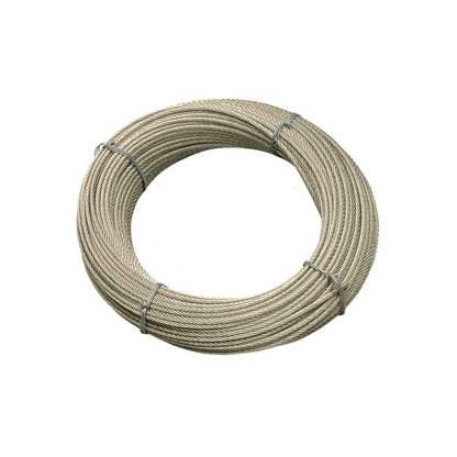 Matassa cavo acciaio inox AISI 316 Ø 2mm a 49 fili, colore argento, avvolta e legata