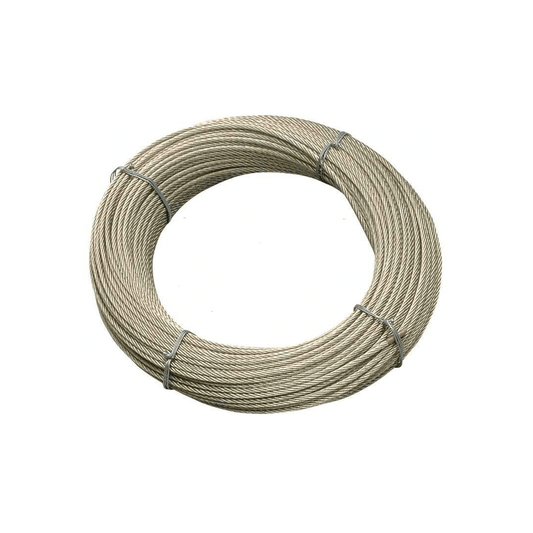 Matassa cavo acciaio inox AISI 316 Ø 2mm a 49 fili, colore argento, avvolta e legata