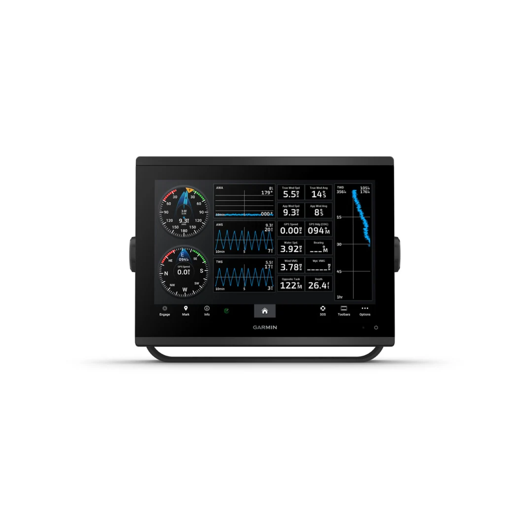 Chartplotter Garmin GPSMAP 1223xsv da 12 pollici con schermo IPS ad alta risoluzione, ecoscandaglio CHIRP, SideVü, ClearVü e supporto LiveScope™. 6