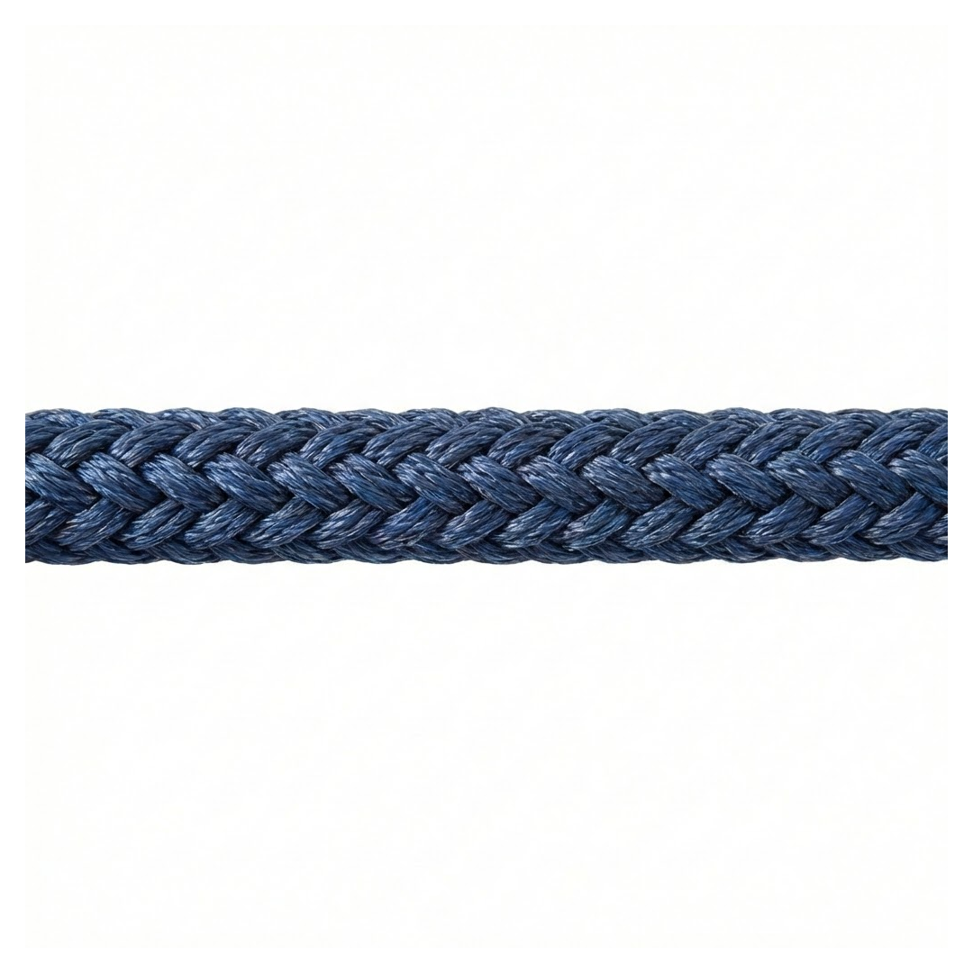 Cima Square Line 8 lignoli in Poliestere A.T. Lavorazione Gherlino. Alta elasticità per assorbire gli strappi, morbida e resistente. Ideale per ormeggio.