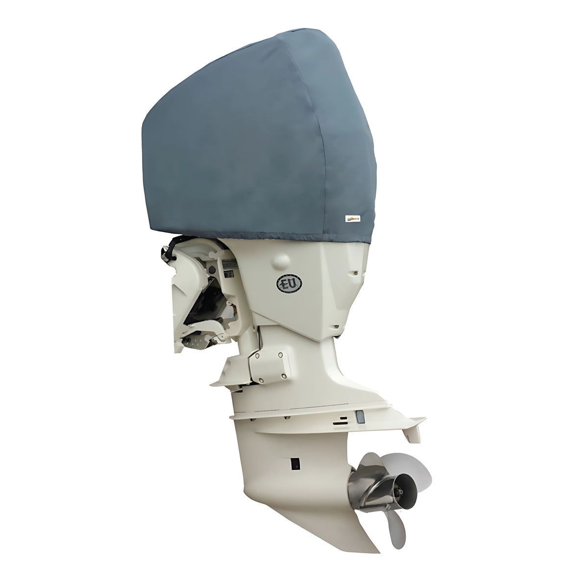 Coprimotore sartoriale Oceansouth grigio e blu per motori fuoribordo Evinrude a motore spento, tessuto ATLAS impermeabile