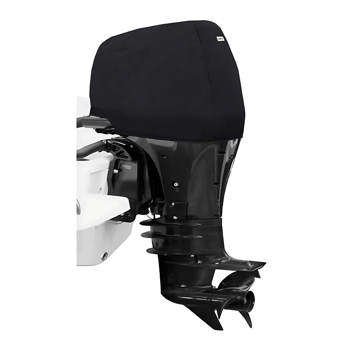 Coprimotore sartoriale OceanSouth nero per motore fuoribordo Suzuki - telo protezione da usare con motore spento, tessuto ATLAS 340 g/m² impermeabile e UV resistente
