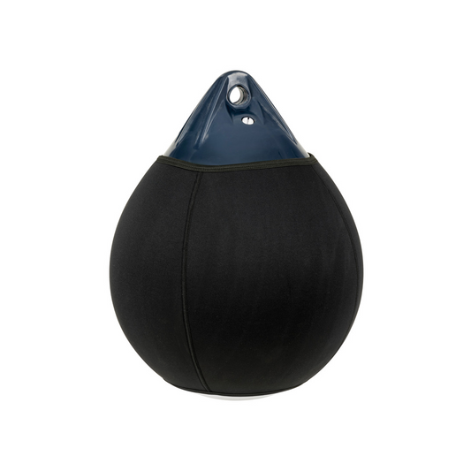 Copriparabordi sferici in neoprene a cellule chiuse reversibili (blu e nero) per parabordi a pera serie A.