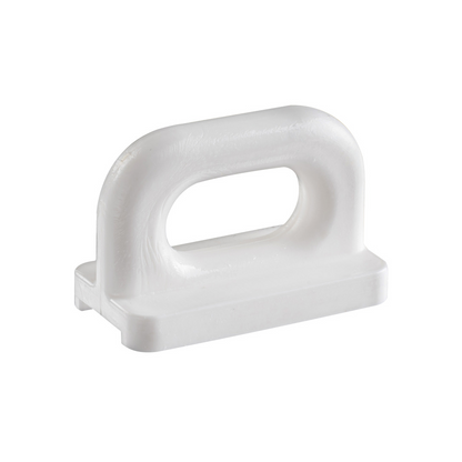Cursori per randa rinforzati in nylon bianco per carichi elevati 400-530 kg.