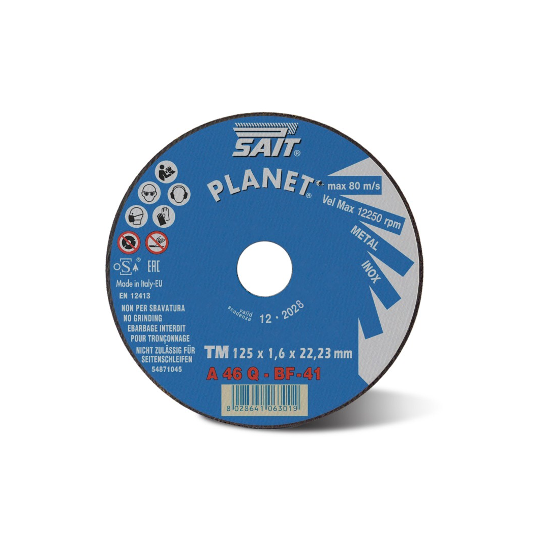 Mola da taglio Sait Planet-TM diametro 230 spessore 2.0mm per smerigliatrice grande.
