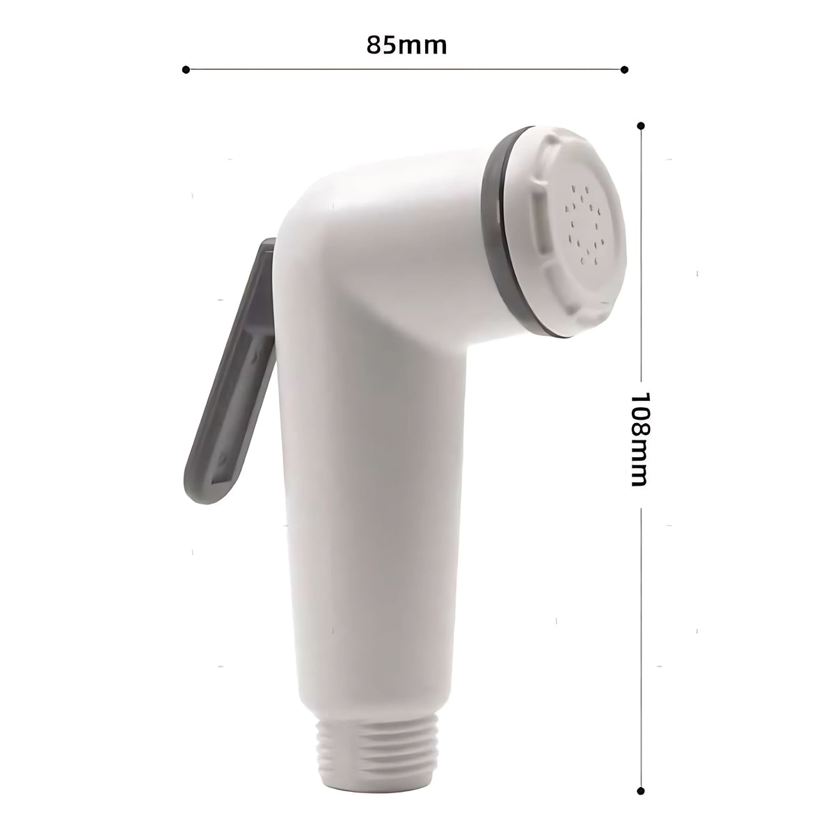 Testa doccetta Alba in ABS antiurto bianca con dettagli antracite e leva di comando. Ideale per docce esterne e interne su barche.