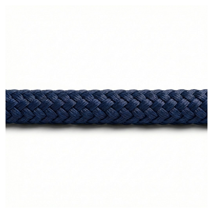 Cima nautica doppia treccia Monteisola blu navy in poliestere alta tenacità per ormeggio.