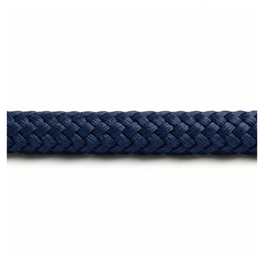 Cima nautica doppia treccia Monteisola blu navy in poliestere alta tenacità per ormeggio.