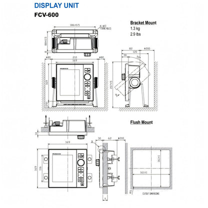 Ecoscandaglio Furuno FCV-600 TruEcho CHIRP RezBoost ACCU-FISH