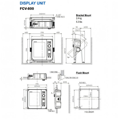 Ecoscandaglio Furuno FCV-800 TruEcho CHIRP RezBoost ACCU-FISH