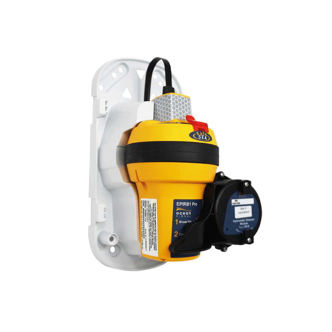 Localizzatore d'emergenza EPIRB1 Pro Ocean Signal a sgancio automatico con custodia idrostatica.