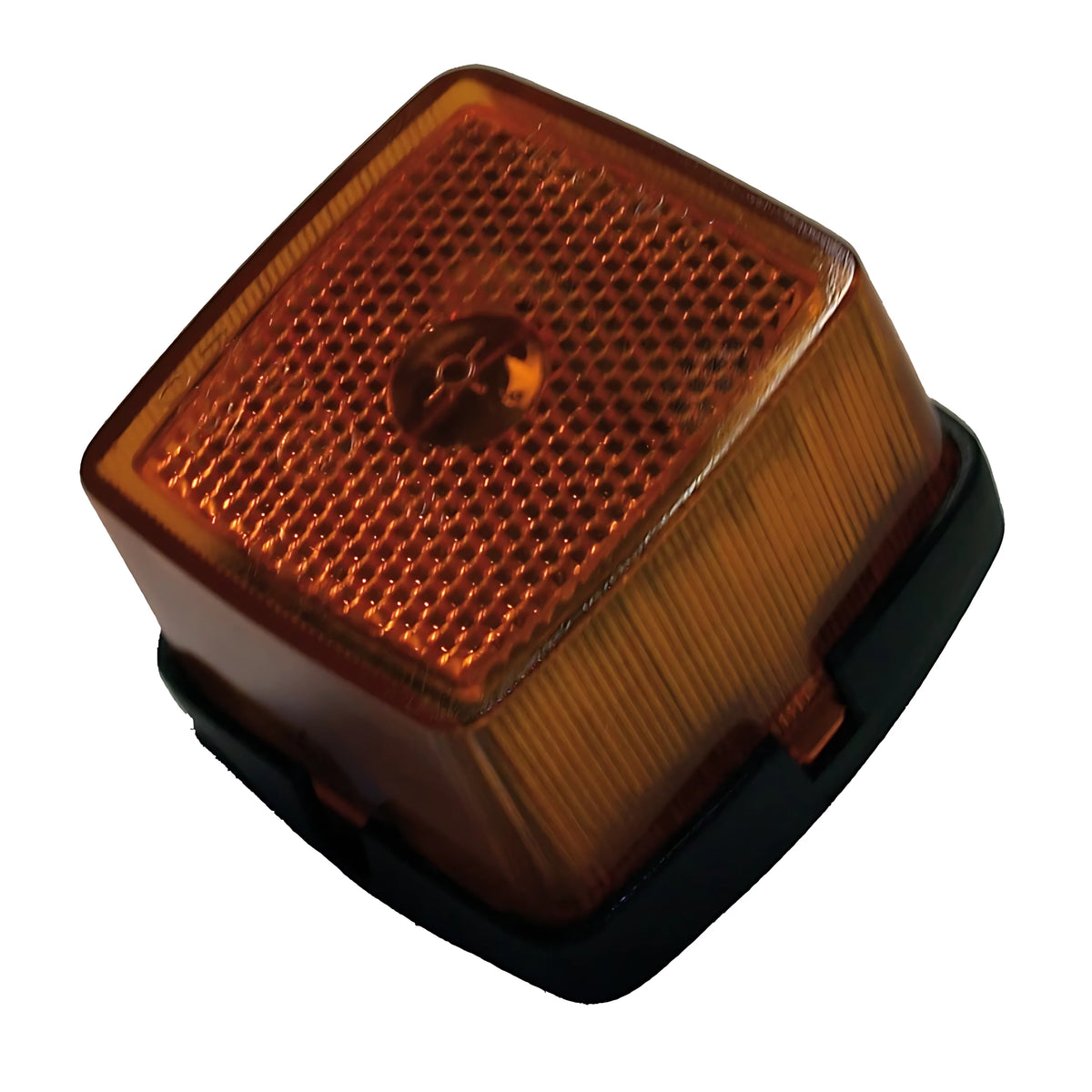 Fanale laterale catadiottro arancio universale per carrelli portabarche dimensioni 65x65x40 mm