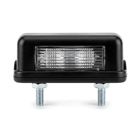 Fanale posteriore per targa luce bianca per carrelli portabarche Ellebì dimensioni 30x80x34 mm