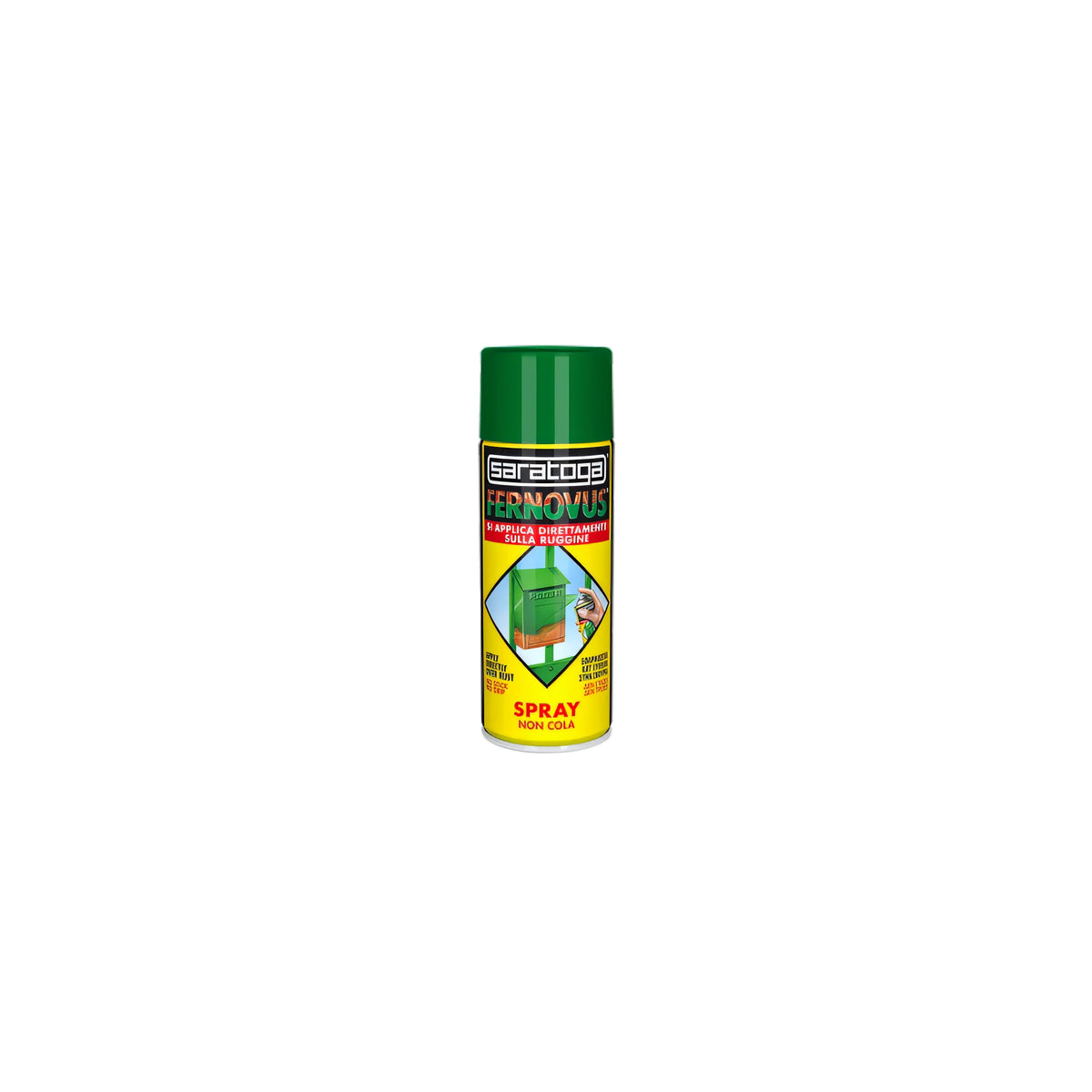 Fernovus Saratoga vernice spray antiruggine 400 ml, finitura martellata verde