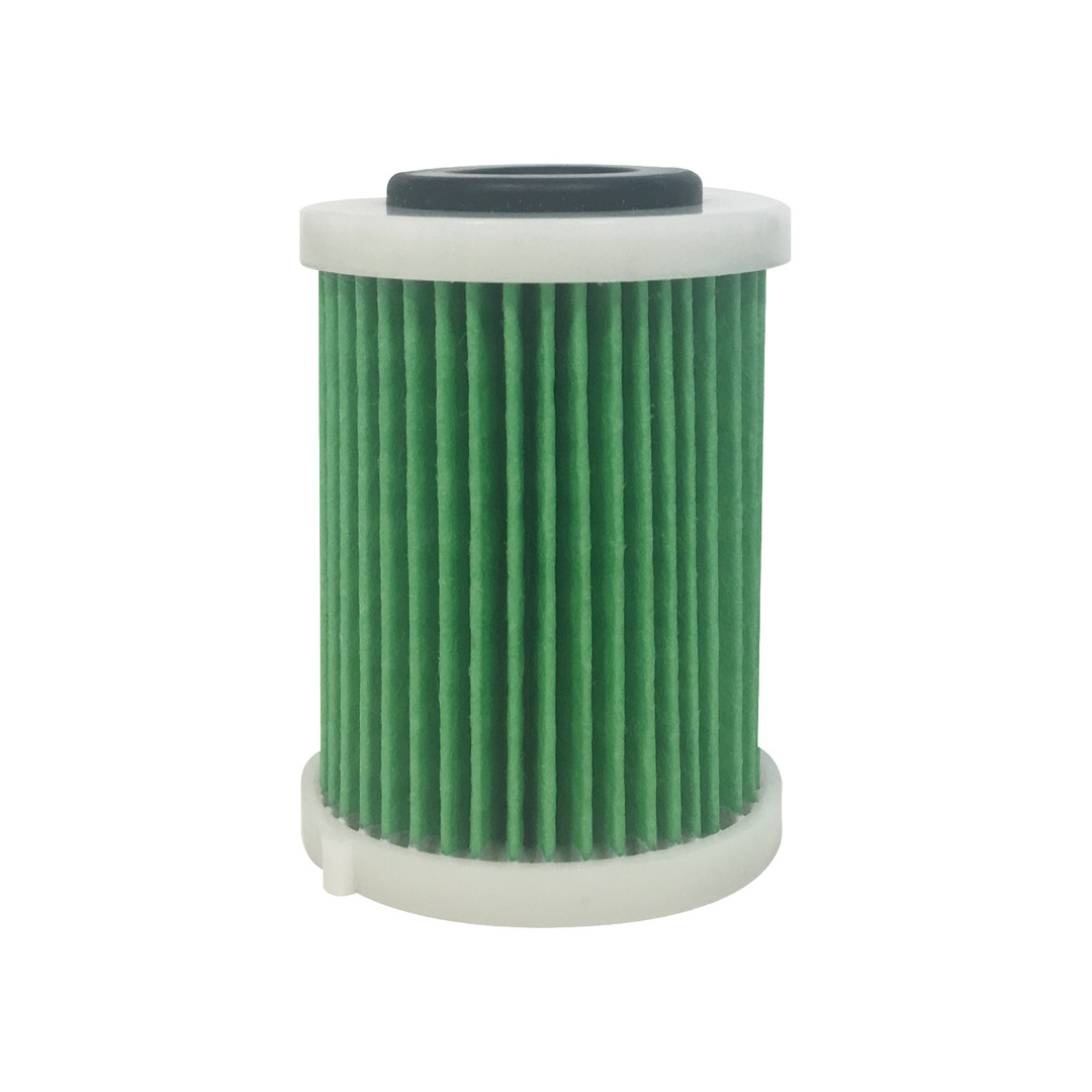 Filtro carburante cilindrico verde con bordi bianchi per motori fuoribordo Yamaha F30-F115