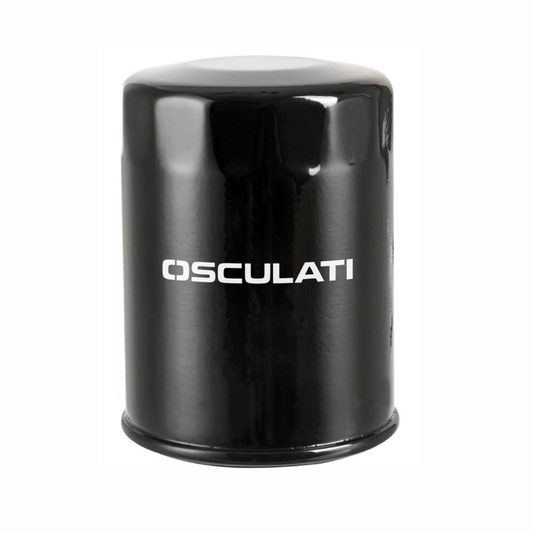 Gamma completa di filtri olio di ricambio per motori fuoribordo YAMAHA e SELVA a 4 tempi, con specifiche dimensionali dettagliate.