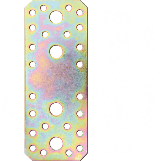 Piastra dritta multiforo Friulsider FLV per legno, zincata gialla