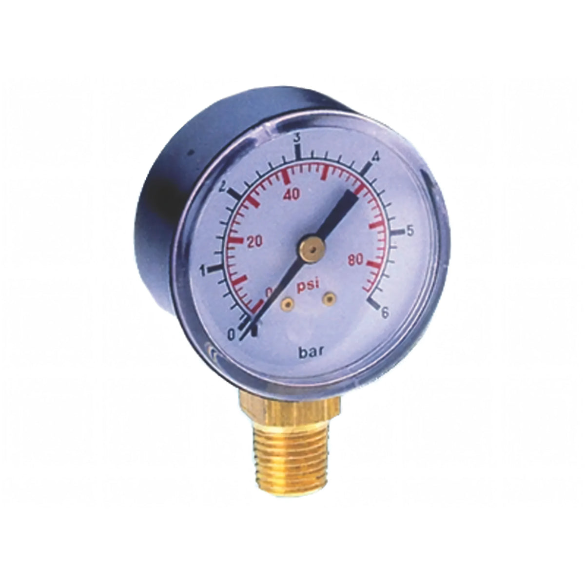 Manometro per elettropompe, 0-6 bar, attacco radiale 1/4" GAS