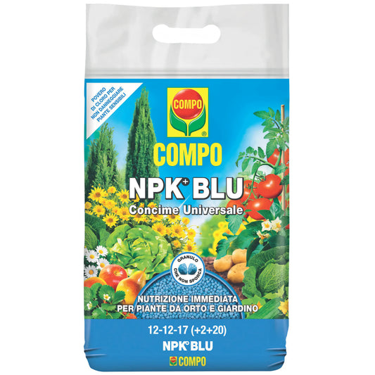 Concime granulare Compo NPK+Blu, confezione da 4 kg