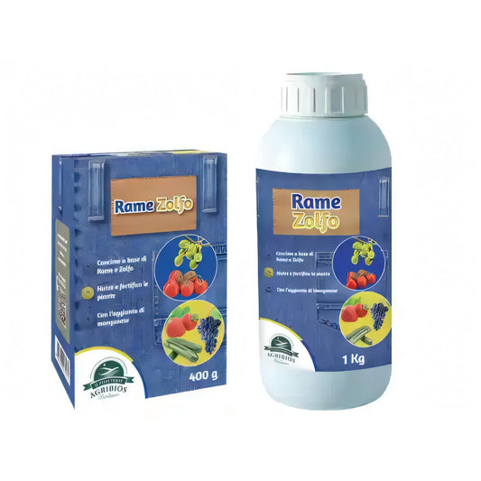 Concime rame e zolfo Agribios con manganese, flacone liquido 1 kg
