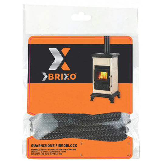 Guarnizione Fibroblock Brixo in fibra di vetro per stufe, 2,5 mt