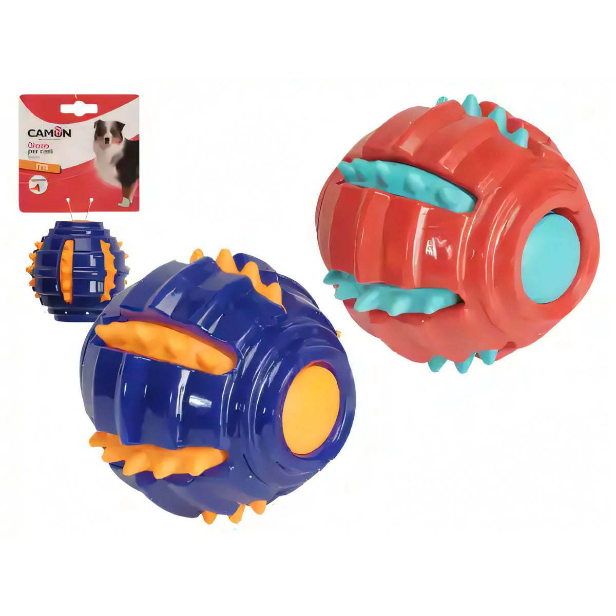 Pallina Camon in TPR con punte per cani, Ø 9 cm