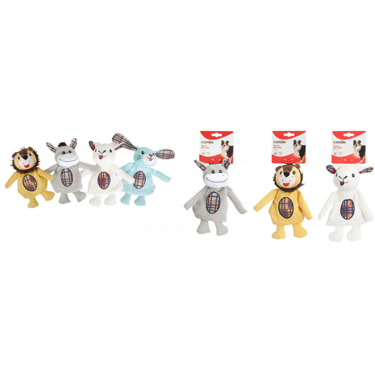 Gioco peluche assortito per cani Camon, 26 cm con squeaker