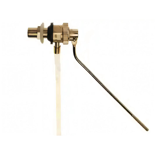 Rubinetto galleggiante silenziato in ottone satinato per cassette WC