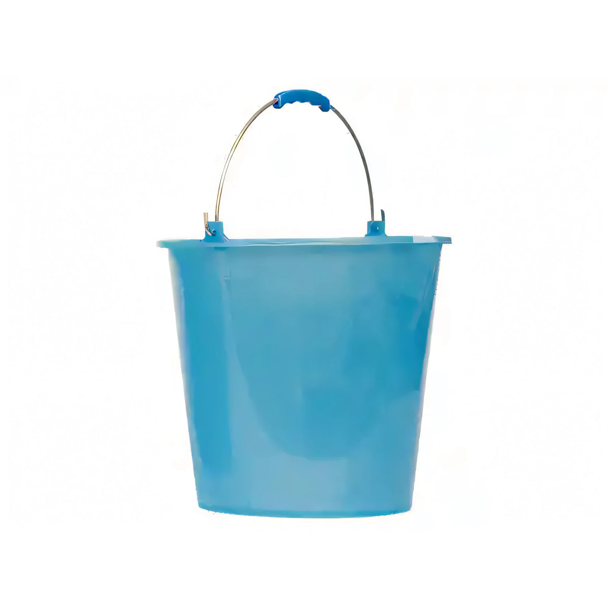 Secchio in plastica con becco e manico in ferro zincato