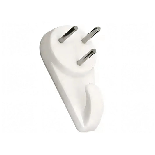 Ganci appendiquadri in nylon a 3 punte, colore bianco-ghiaccio