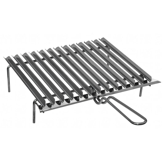 Graticola per barbecue El Gaucho in acciaio inox, 40x32 cm, con manico
