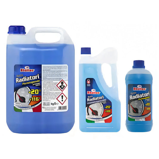 Liquido radiatori auto blu Rhutten, protezione -20°C, flacone 2 litri