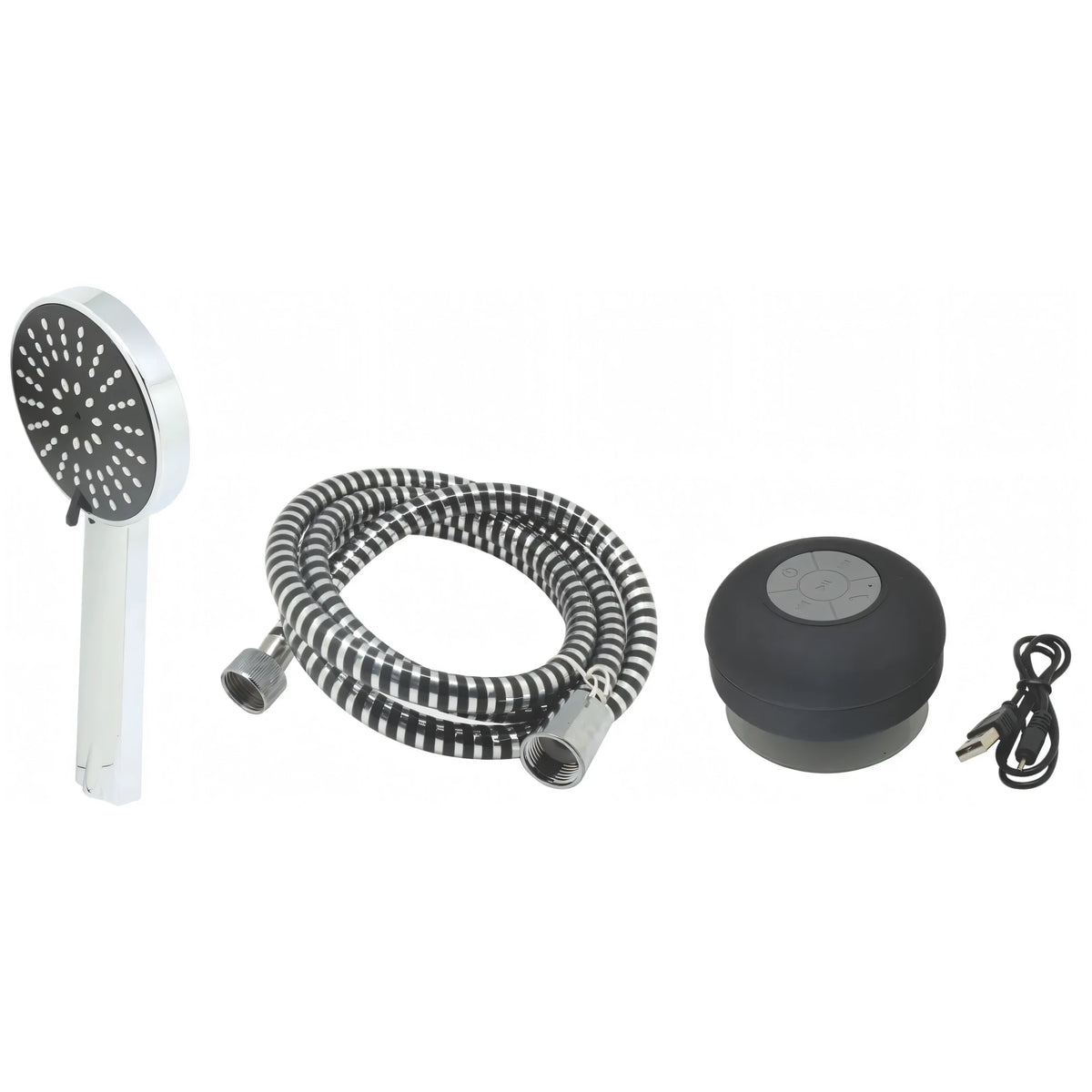 Kit doccia Brixo Doccia Music cromo con speaker bluetooth