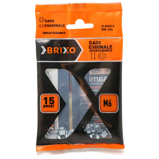 Dado esagonale zincato Brixo, in blister