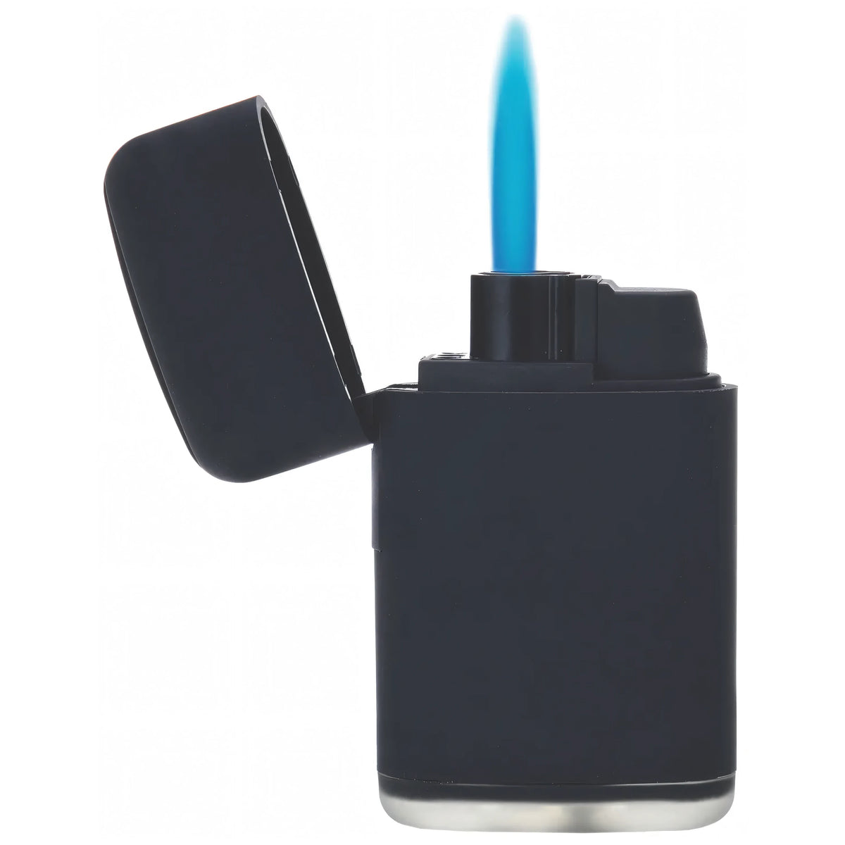 Accendino antivento jetflame ricaricabile con finitura rubber touch, colori assortiti