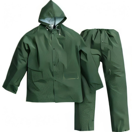 Completo impermeabile Brixo Nylondry, giacca e pantalone, Taglia XXL, verde