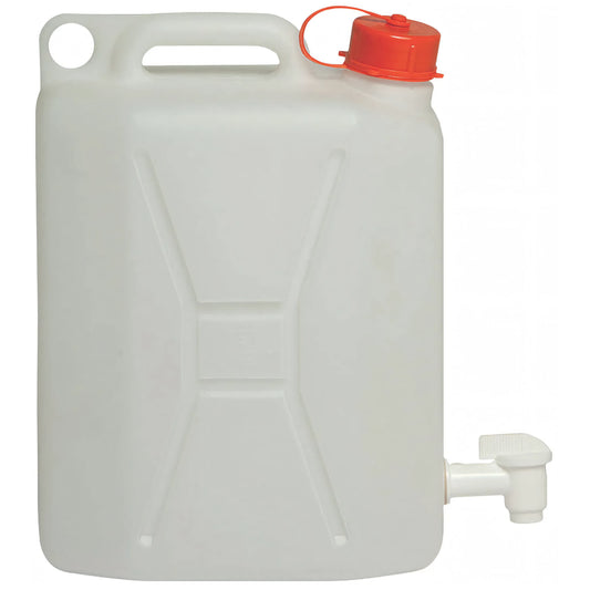 Tanica in plastica con rubinetto NPA, per alimenti, 10 litri
