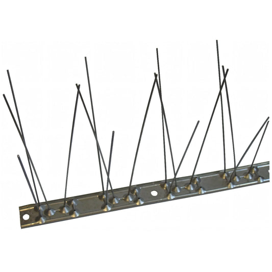 Dissuasore inox flessibile per uccelli, 80 spilli, supporto 100 cm