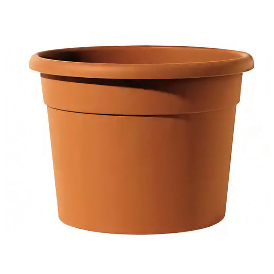 Vaso Telcom cilindrico Diana in plastica colore terracotta, Ø 15 cm