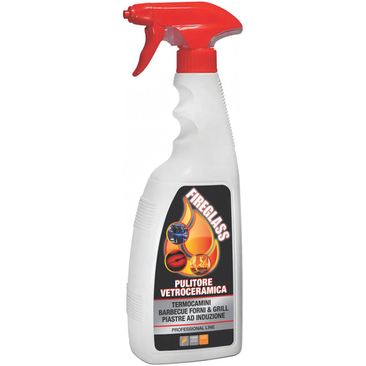 Pulivetro sgrassante Fireglass Faren, flacone 750 ml
