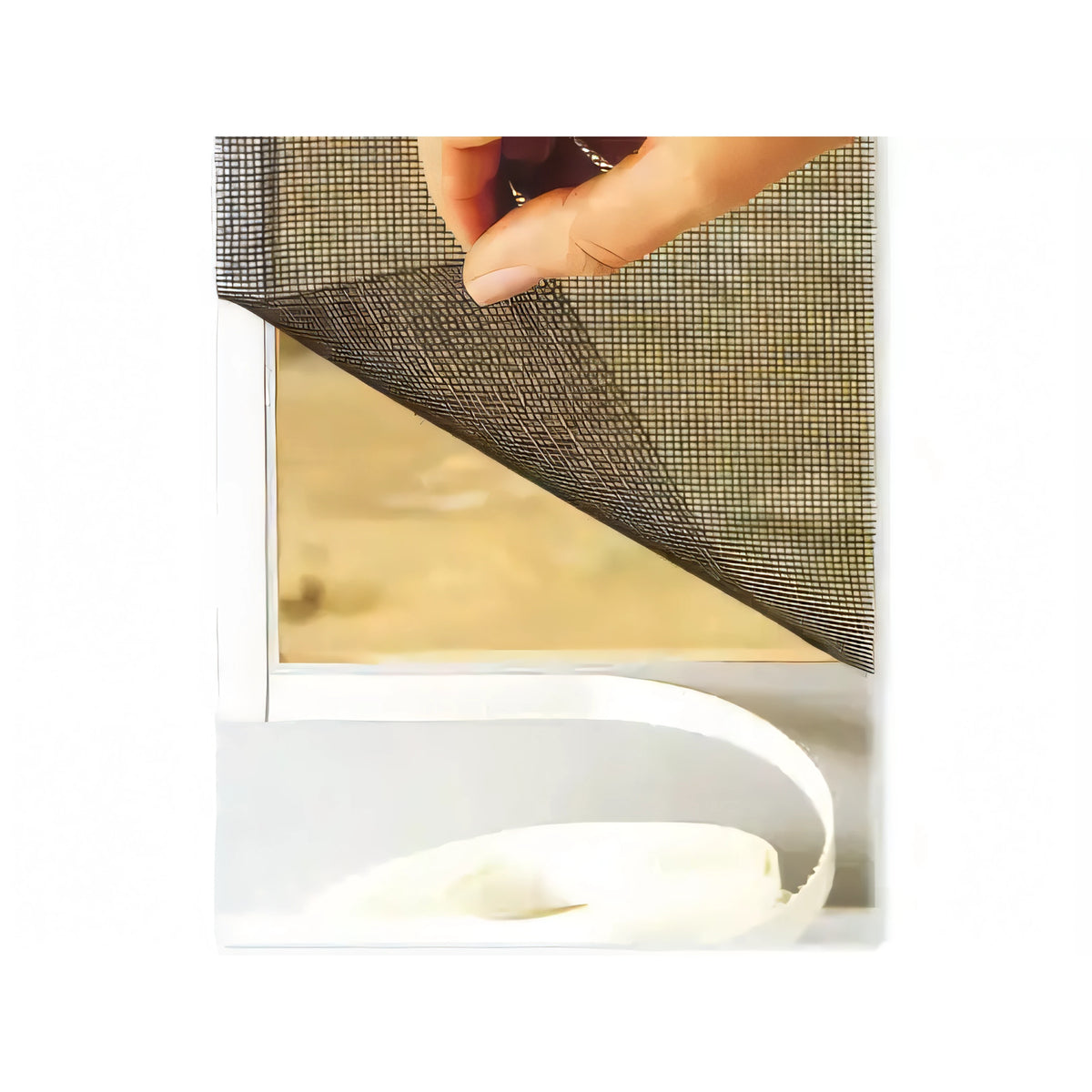 Zanzariera Stop Inset Velk con velcro, nero, 150x180 cm