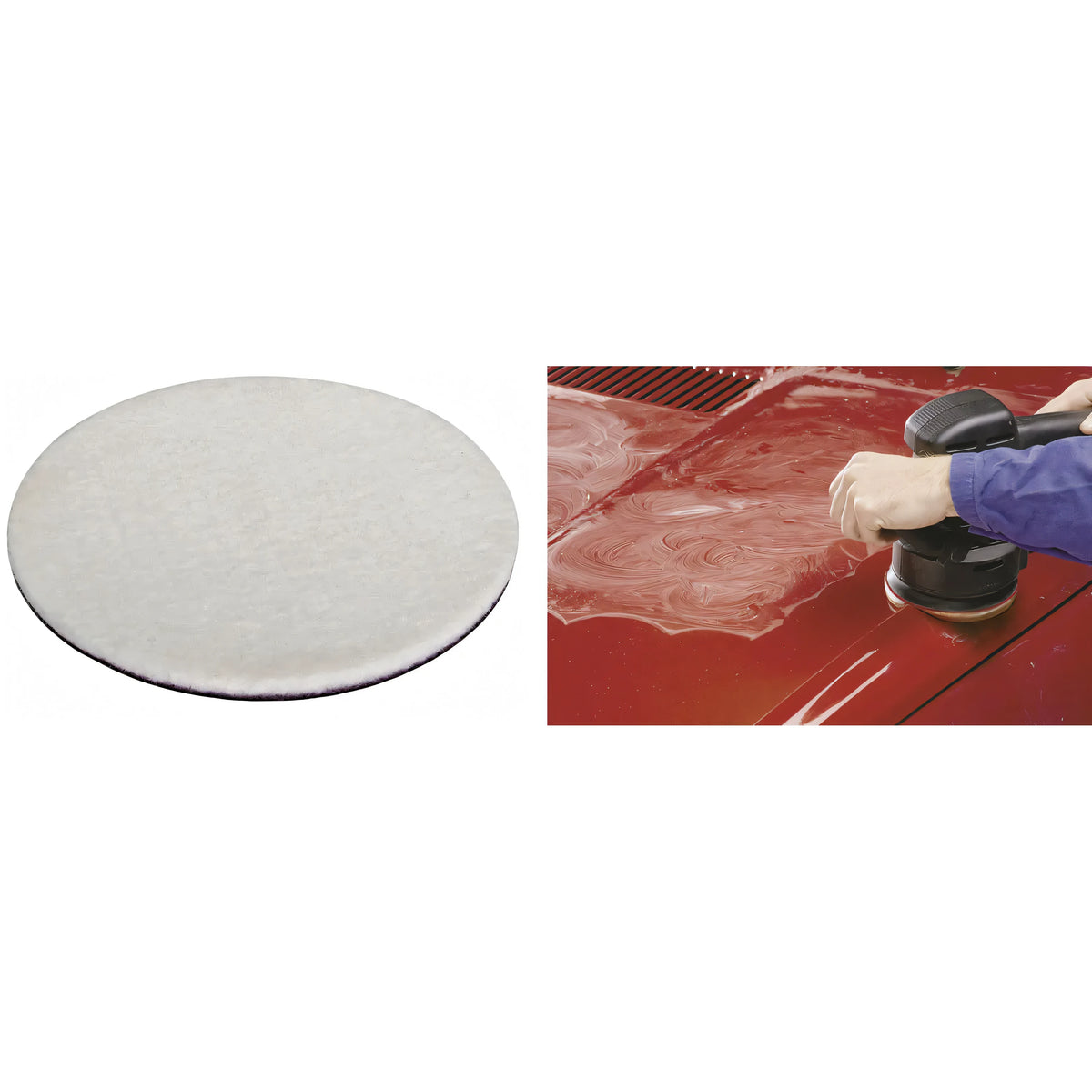 Disco velcrato in feltro Wolfcraft Ø 125 mm per platorelli con tessuto in velcro