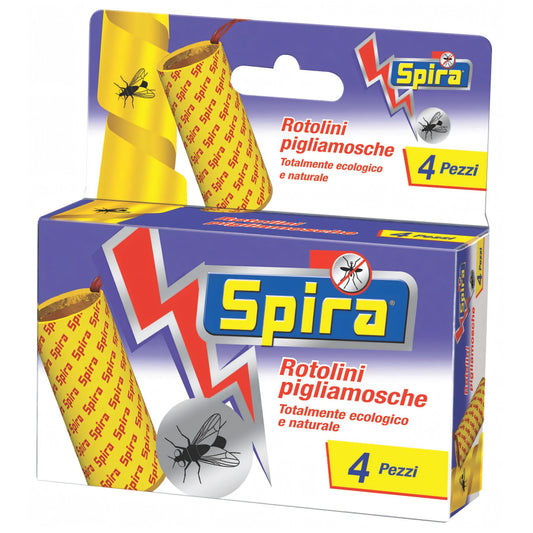 Blister da 4 rotolini antimosche ecologici Spira