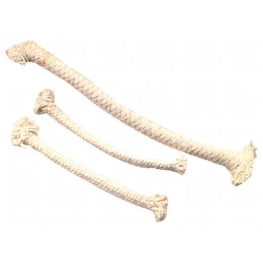 Confezione da 10 stoppini di ricambio in cotone per torce bamboo, mm. 9x220