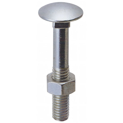 Bullone testa tonda 8x80 mm in acciaio zincato