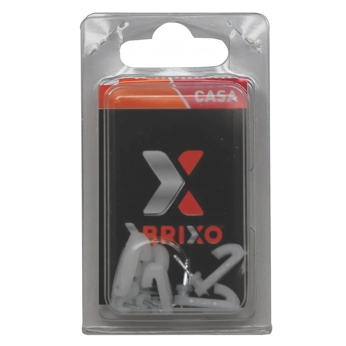 Gancio Brixo per quadri in nylon color ghiaccio, con chiodo in acciaio