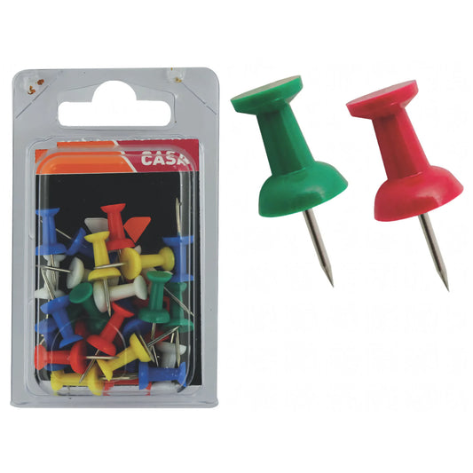 Spilla Brixo per mappe, testa in plastica colori assortiti