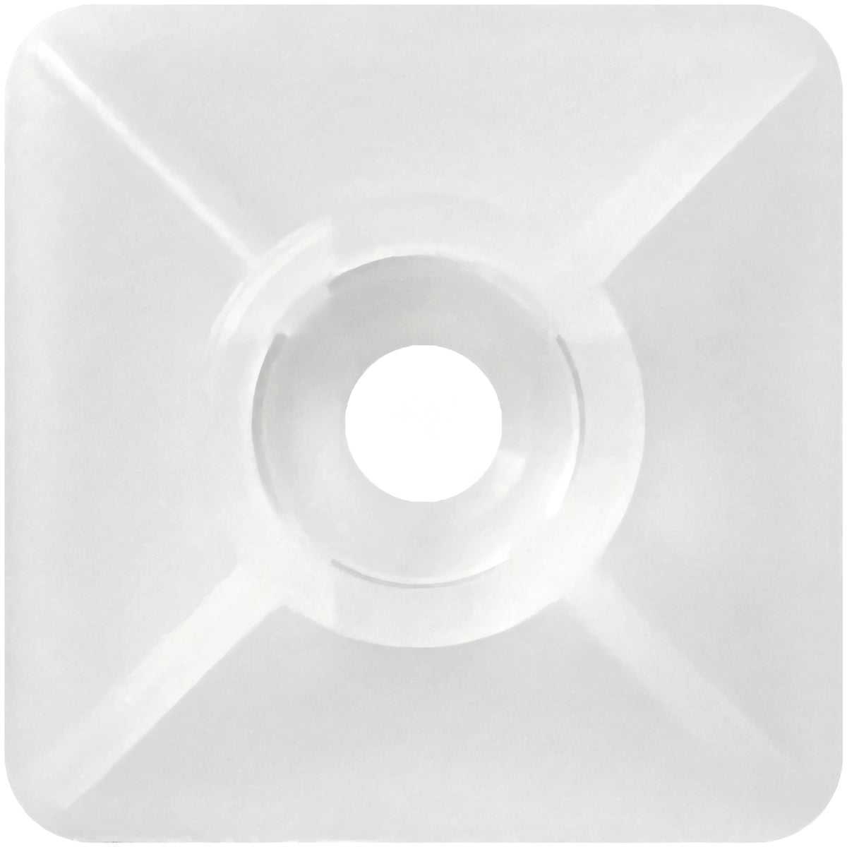 Basetta quadrata adesiva Friulsider FSB in nylon bianco per fascette, 19x19 mm