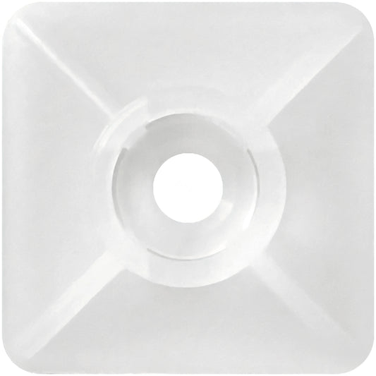 Basetta quadrata adesiva Friulsider FSB in nylon bianco per fascette, 19x19 mm